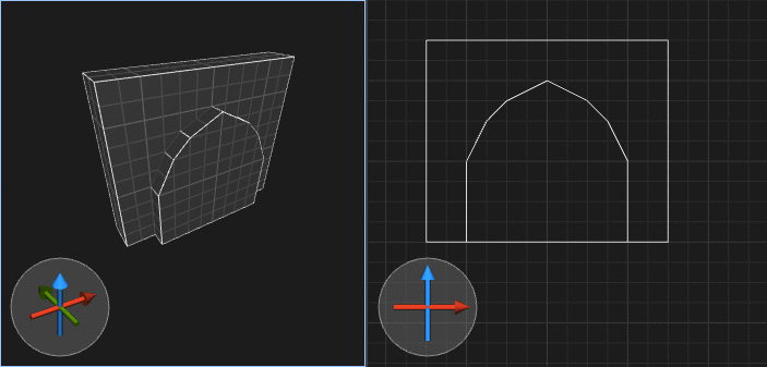 通过减法运算创建拱门