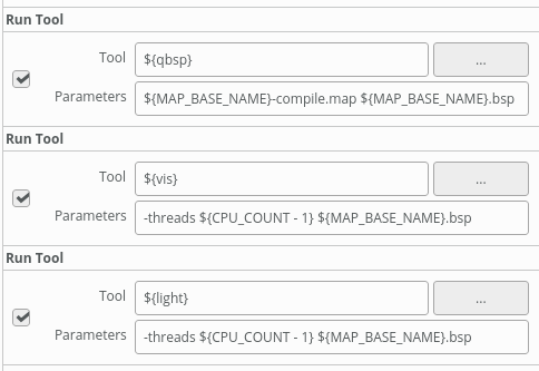 编译对话框片段 - 含工具变量（Ubuntu Linux系统）