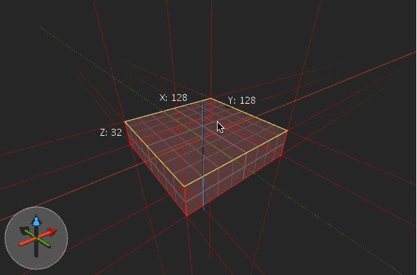 在3D视口中挤出Brush