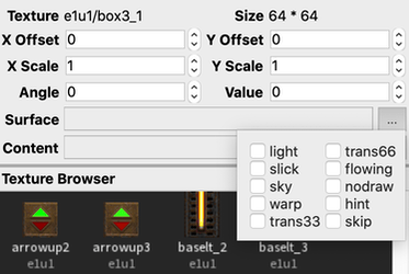 面片属性编辑器（Mac OS X）