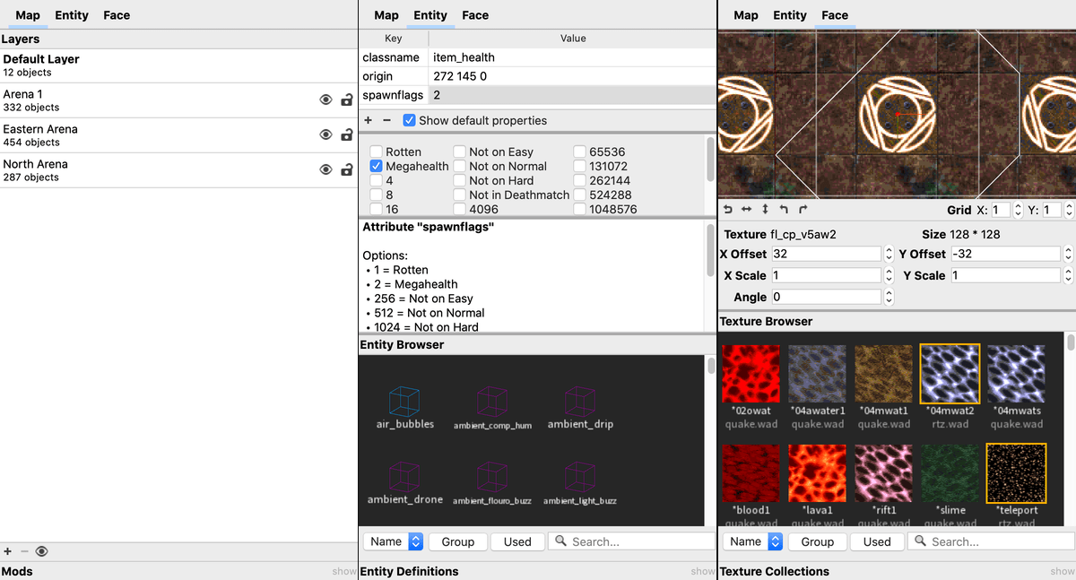 地图、实体和面检查器（Mac OS X）