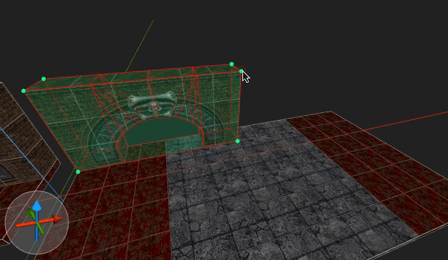 拖动包围盒角点