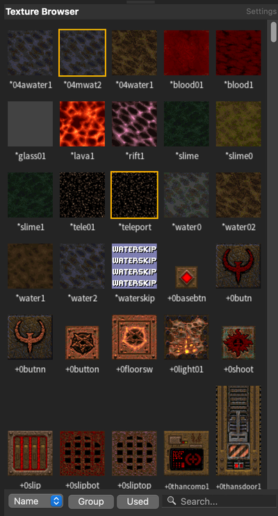 材质浏览器界面